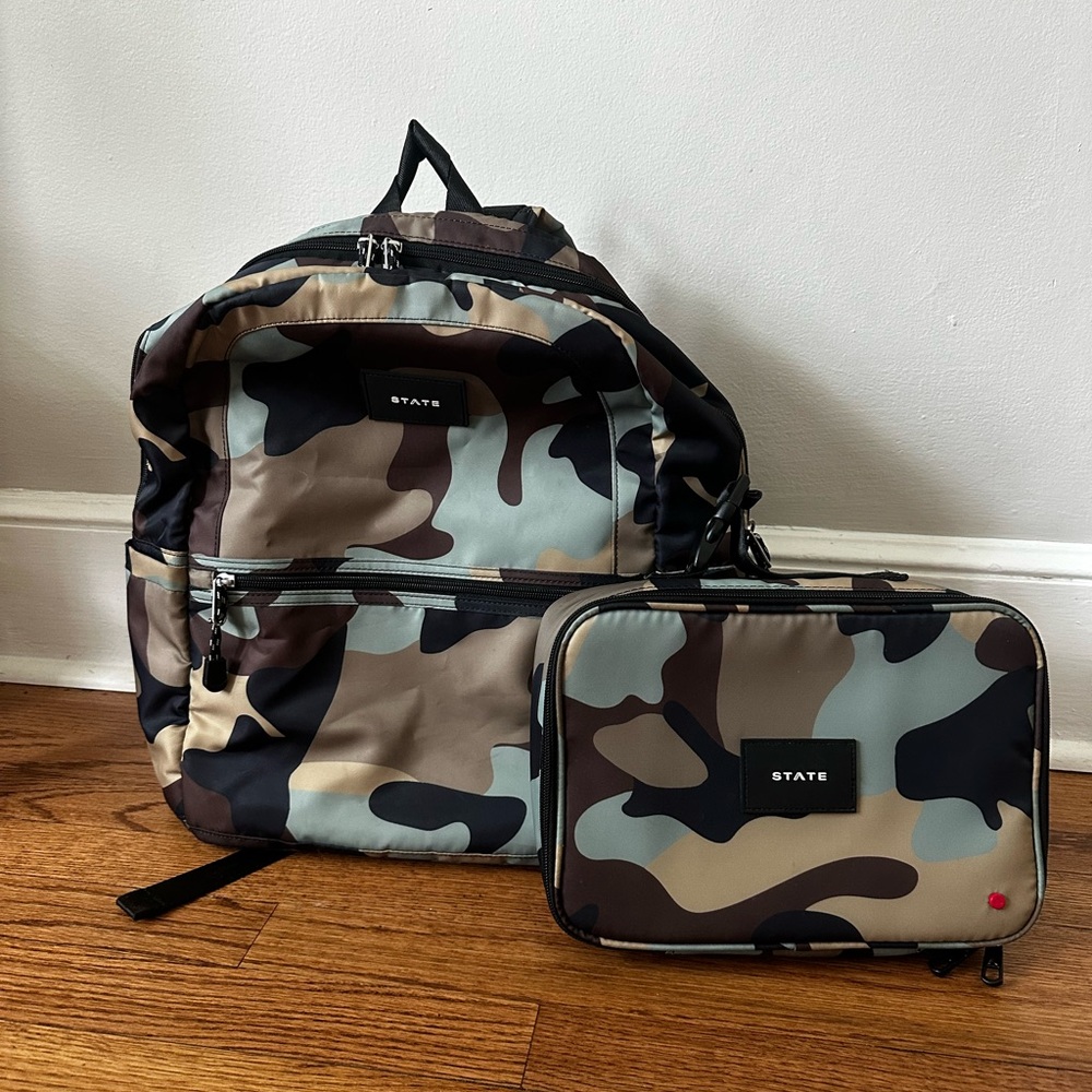 STATE Men's Camouflage Backpack and Pouch